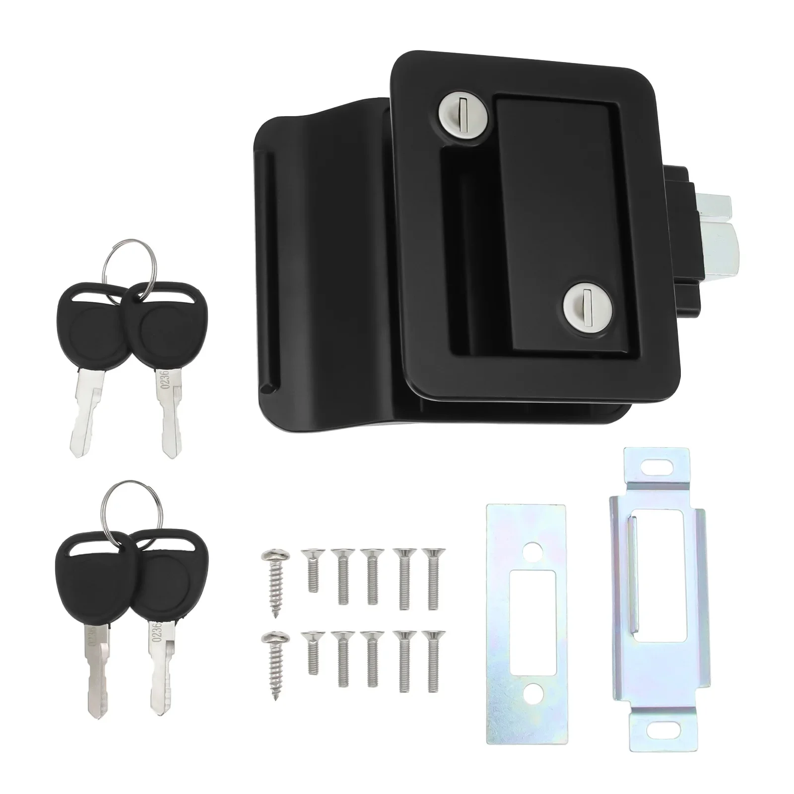 RV Trailer Camper Entry Door Lock RV Door Lock Replacement Double Open Doors With Deadbolt Computer Key Door Handle Hardware