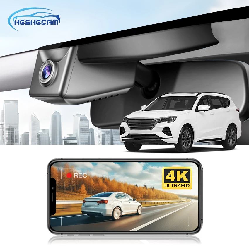

HESHECAM 4K HD Car DVR Video Recorder Dual Lens Dash Cam For 2019-2022 Chery Jetour X70 X70S X70 Plus X90, WIFi Dash Camera