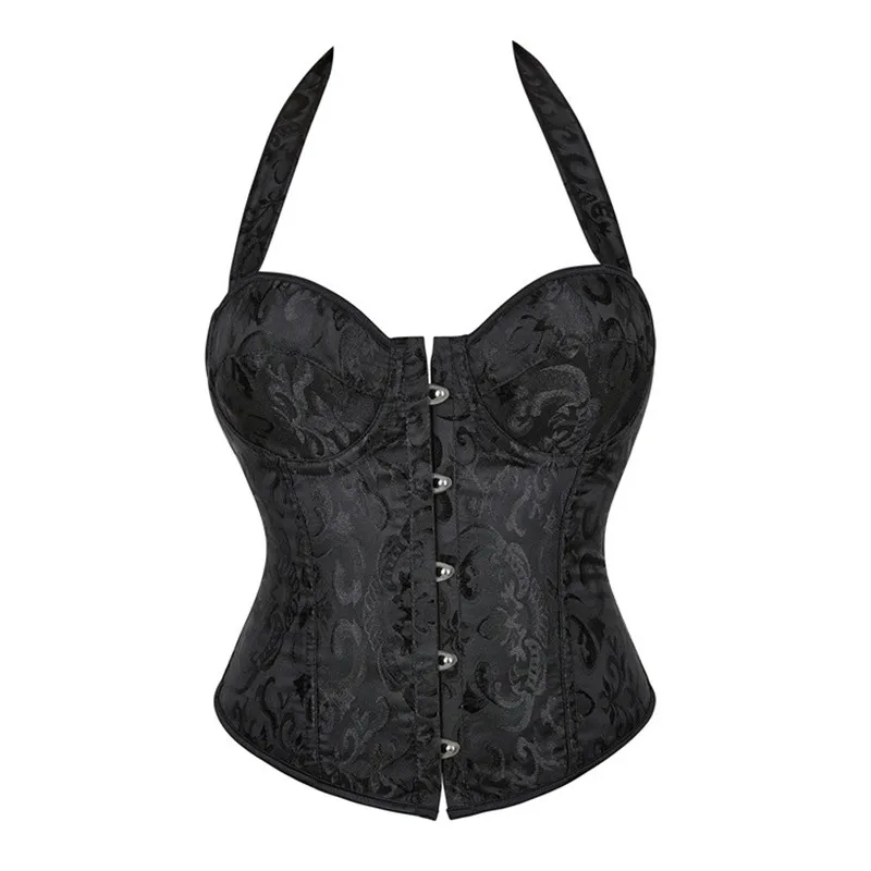 

Corsets Top Sexy Women Bustier with Straps Halter Overbust Lingerie Vintage Plus Size Burlesque Costume