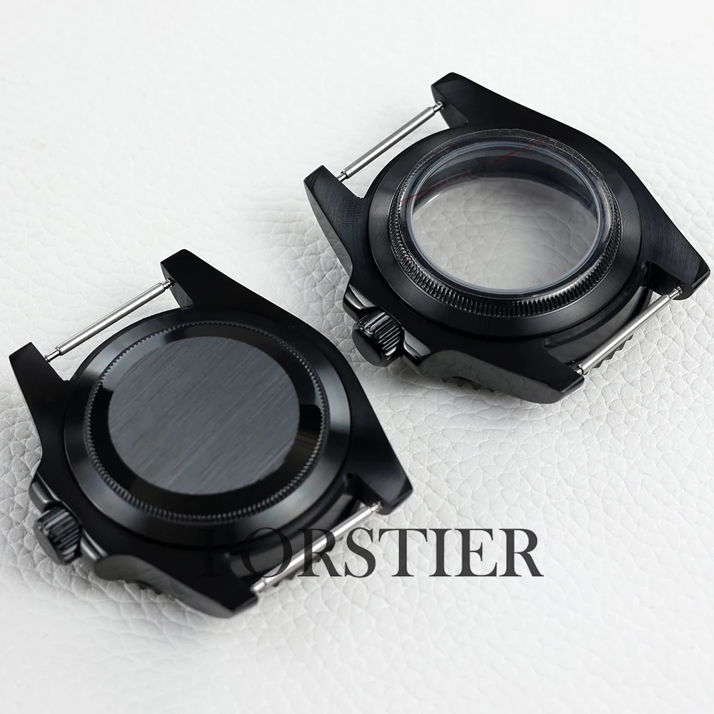 40mm NH35 Watch Case Black PVD for Yacht-master NH35 NH36 movement 28.5mm Dial Sapphire Glass Stainless steel SUB GMT Watch Case image 6