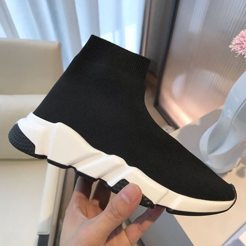 High Top Elastic Sock Shoes with Thick Soles & Elevated Inner Height, Trendy Couple Shoes, Casual & Versatile Sports Shoes Women