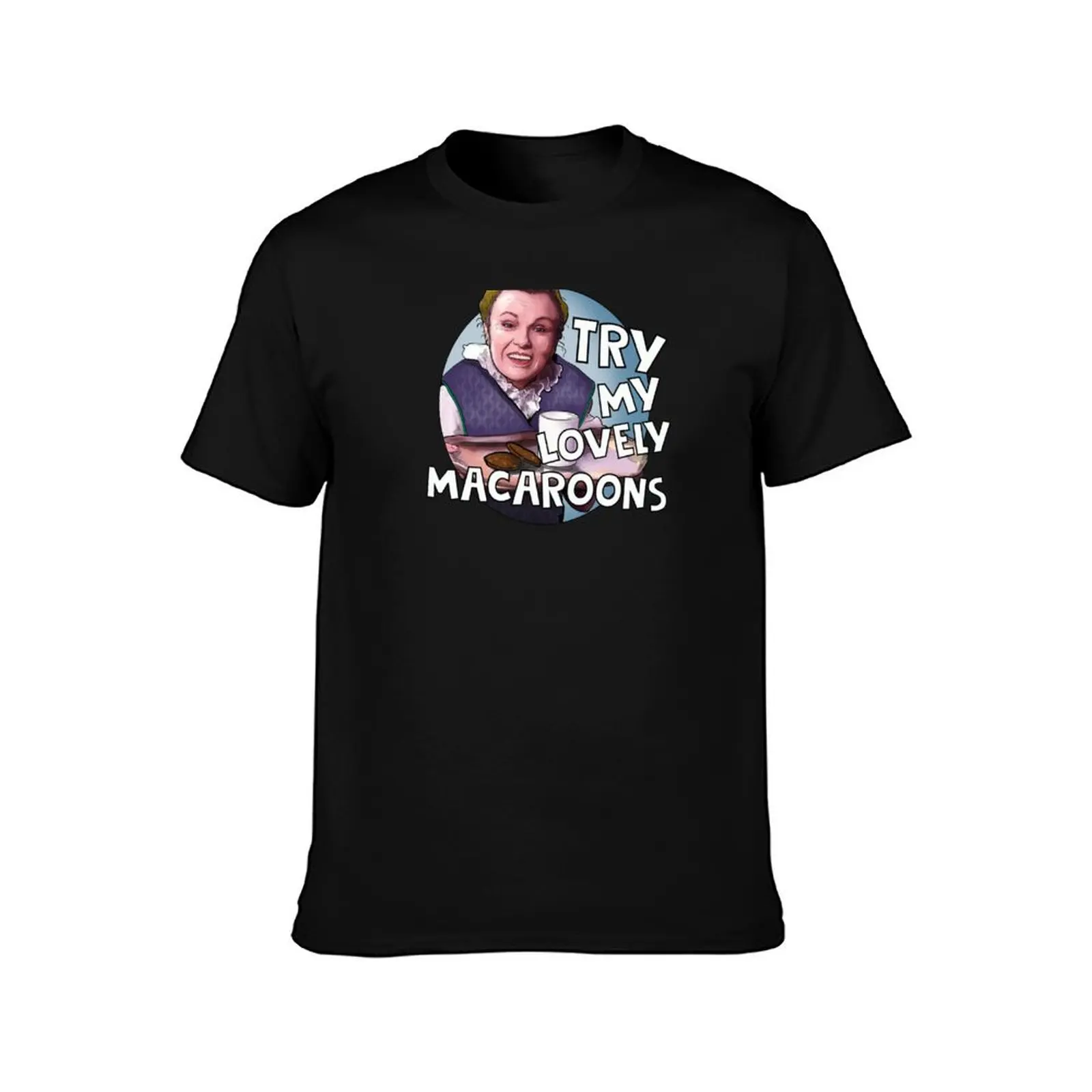 Mrs Overall and her lovely macaroons. Acorn Antiques T-Shirt cotton t-shirt plain for man package T-Shirt