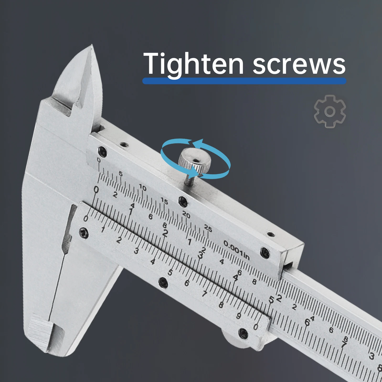 Imagem -04 - Aço Carbono Métrica & Imperial Escalas Duplas Vernier Caliper Gauge Slide Caliper Ferramenta de Medição com Pano de Limpeza Macio 0150 mm de