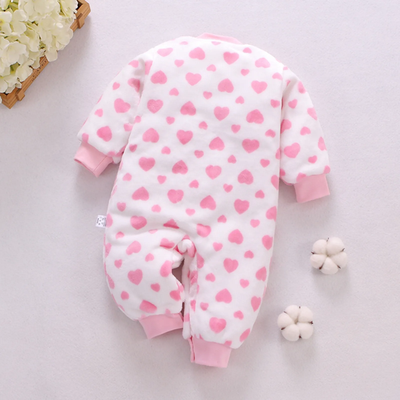 Newborn Baby Winter Clothes Infant Fleece Thick Warm Jumpsuit for Boys Girls Soft Flannel Bebe Romper Baby Clothes 0-18 Months