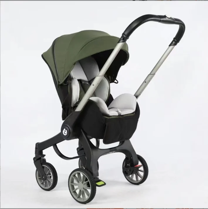 Cochecito de bebé 4 en 1, carrito de seguridad, plegable, ligero, sistema de viaje multifuncional