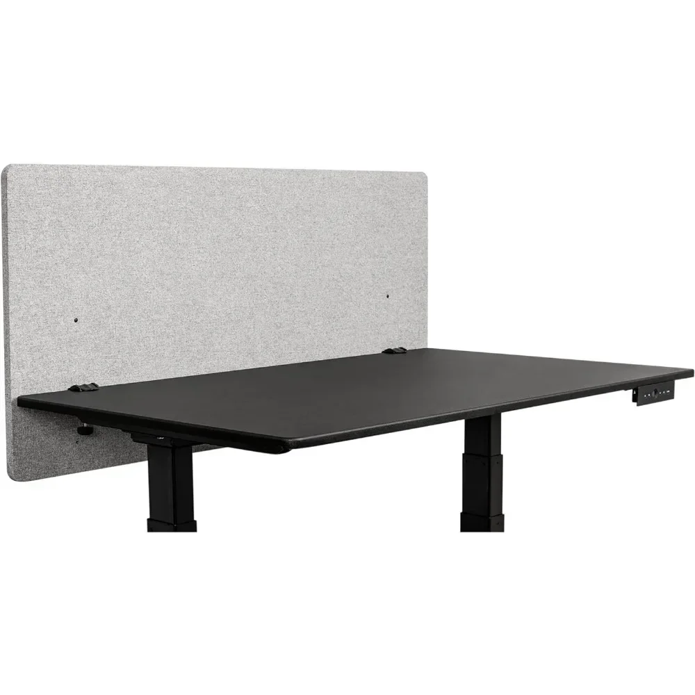 Clamp-on Acoustic Desk Divisor, baixa partição, painel de privacidade, reduz o ruído e características visuais, Cool Gray, 47,25 "x 23,6"