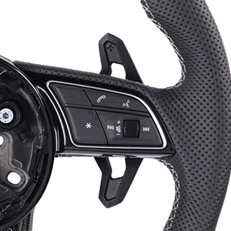 Carbon fiber car steering wheel suitable for Audi A4B9 A3 A5 S5 Lamborghini shift paddles with function keys and auto parts