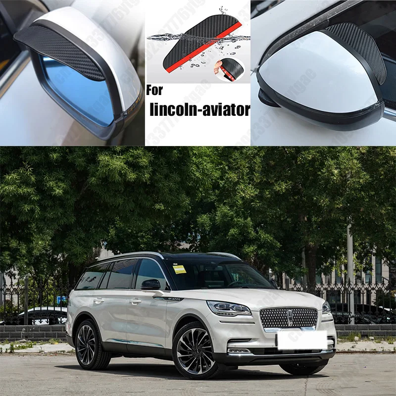 

For lincoln-aviator Car Rearview Mirror Rain Eyebrow Fiber Auto Rain Shield Rainscreen Reflector Rain Shield