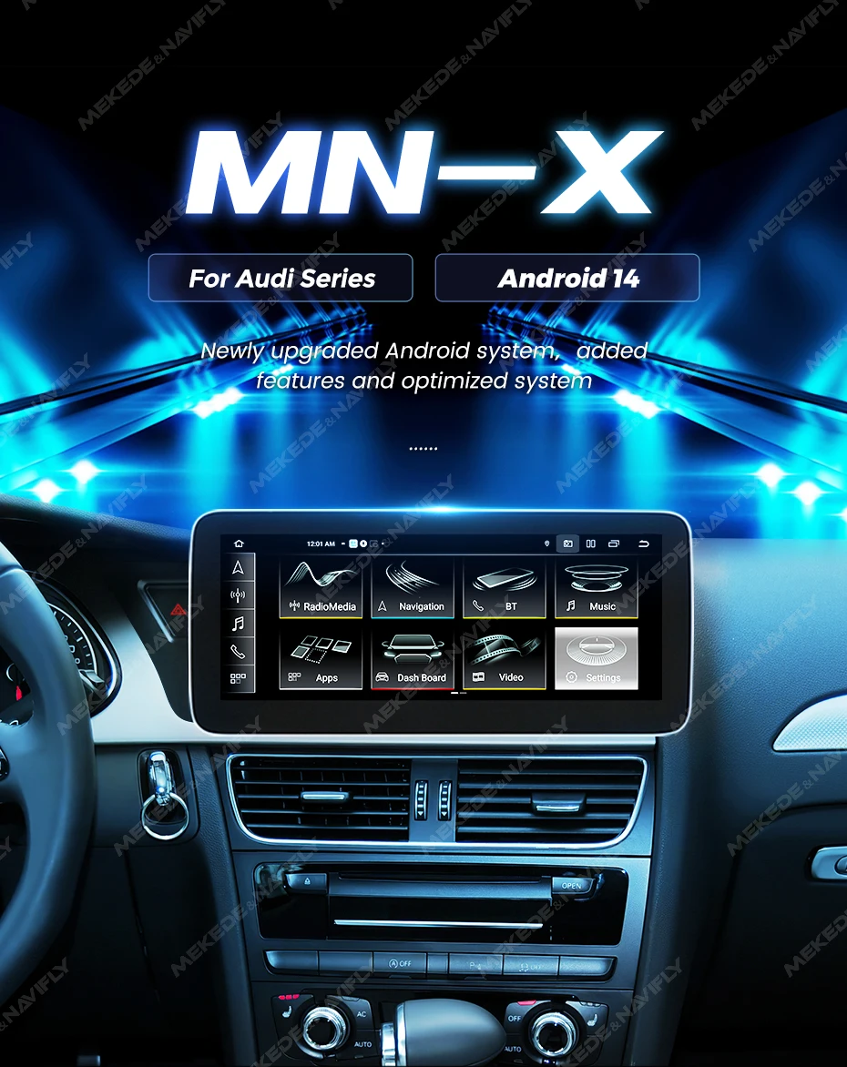 MEKEDE 8,8 "Wireless Carplay Android 14 Auto Auto Radio Stereo Für Audi Q5 2009-2016 4G LTE BT DSP Multimedia Player 8 Core 128GB – Detail 2
