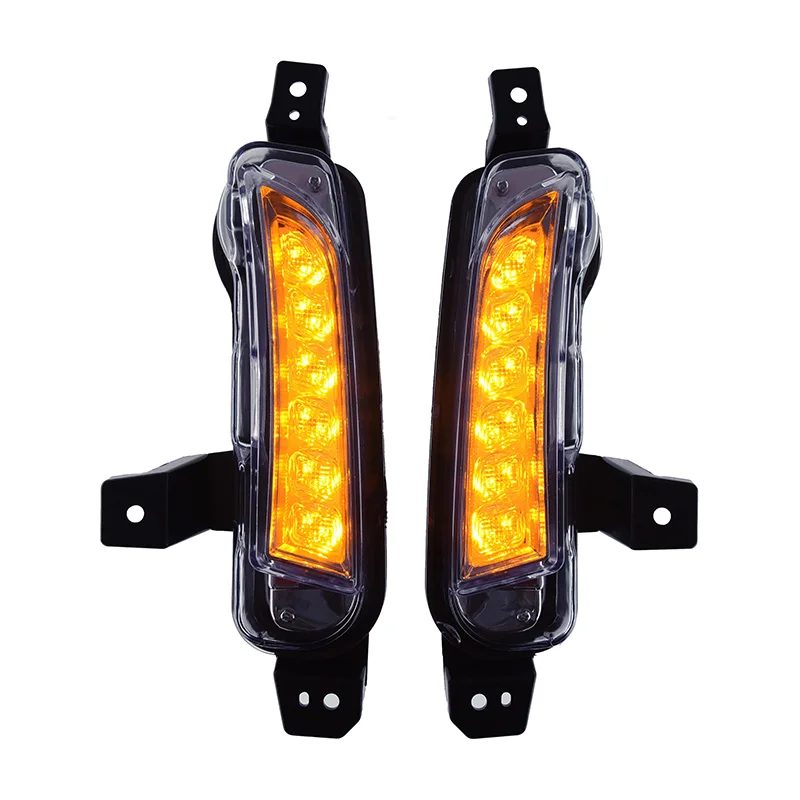 1 Pair LED DRL Daytime Running Light Turn Signal Lamps For Suzuki Vitara 2014-2020