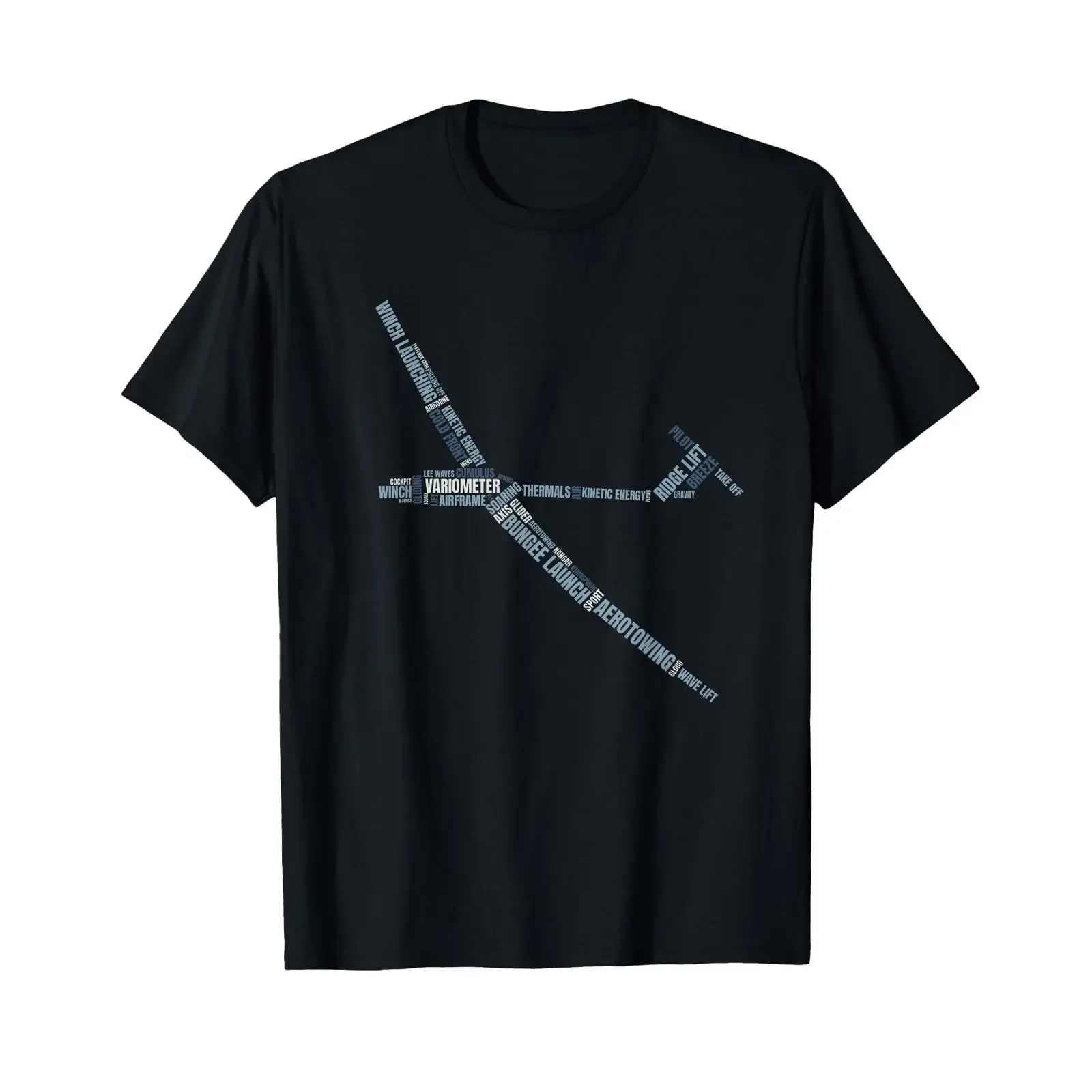 Glider Soaring Technical Terms Pilot Aviator T Shirt vintage Washed Stretched Casual Top For Everyday Wear Comfortable Stylish