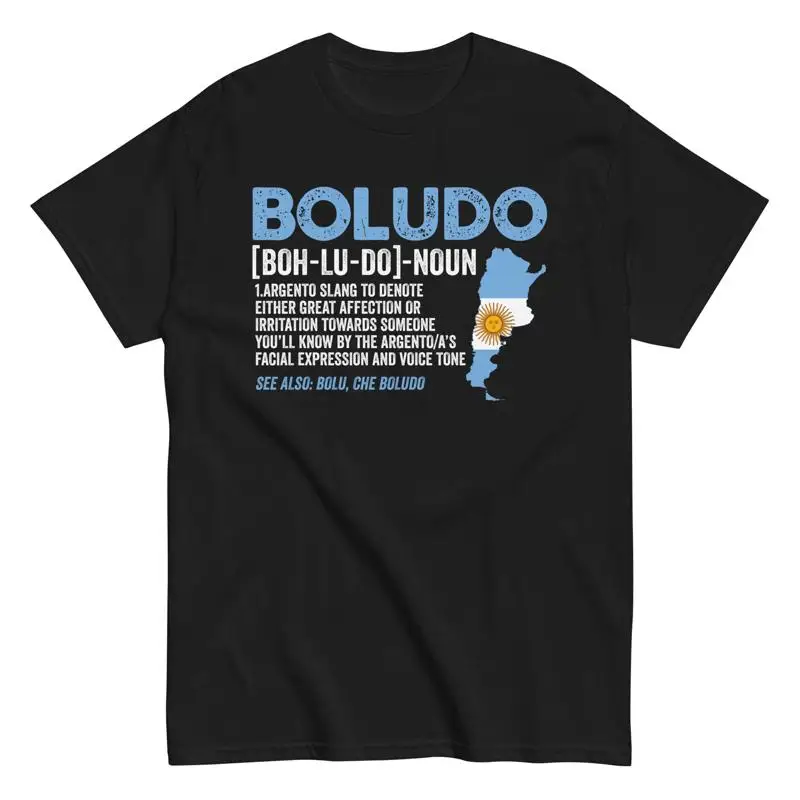 Satirical Argentine T-Shirt: Argentina Funny Boludo Definition T-Shirt