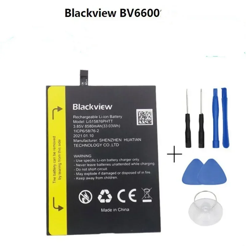 100% original for Blackview BV6600 battery 8050mAh High capacity New production date for Blackview Li515876PHTT battery