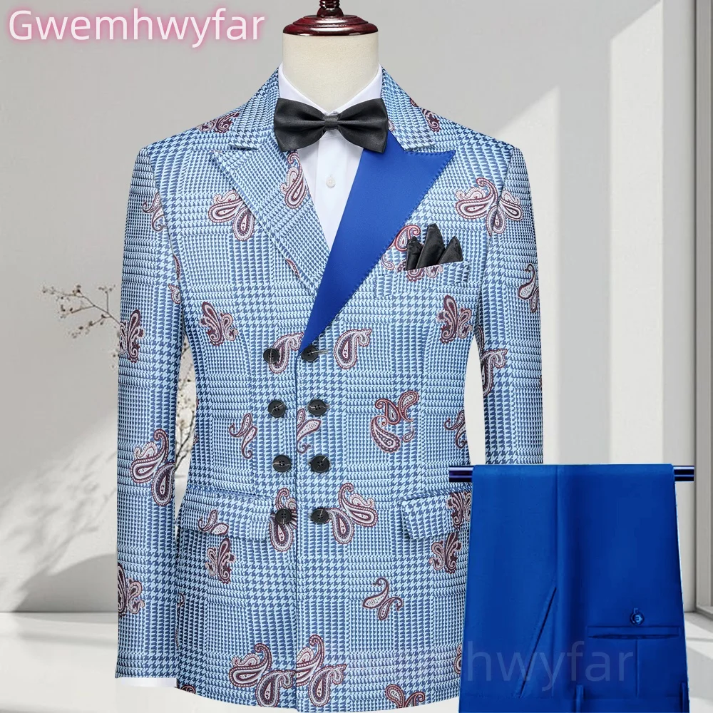 

Gwenhwyfar Best Sell Suits Men 2026 Men's Fashion 3 Pieces Blazer Vest Pants Set Slim Fit Groomsmen Wedding Custom Men Tuxedos