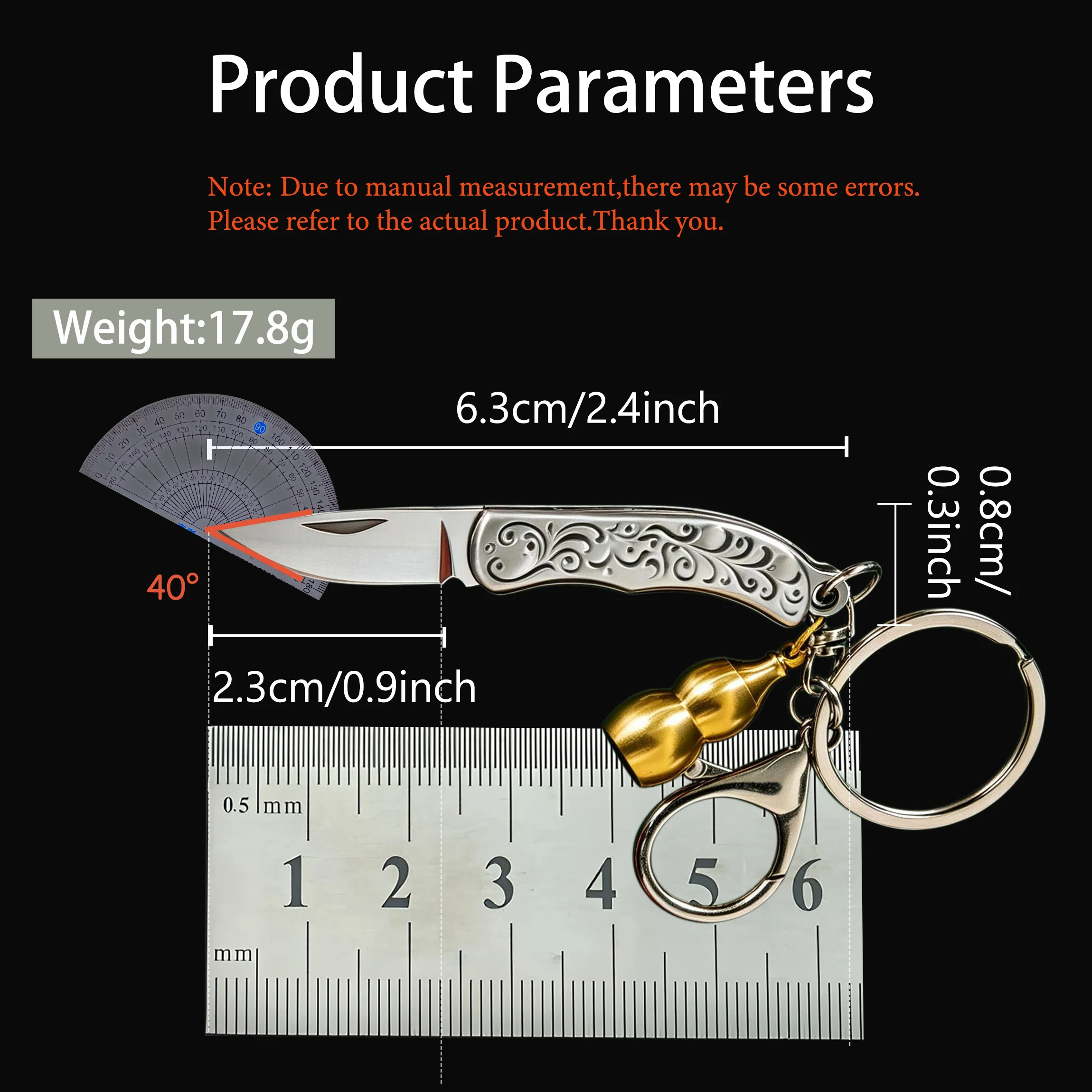 1PC， Multifunctional Mini Pocket Folding Knife High Hardness Sharp Blade EDC Utility Tool Portable Outdoor Keychain Cutting Tool