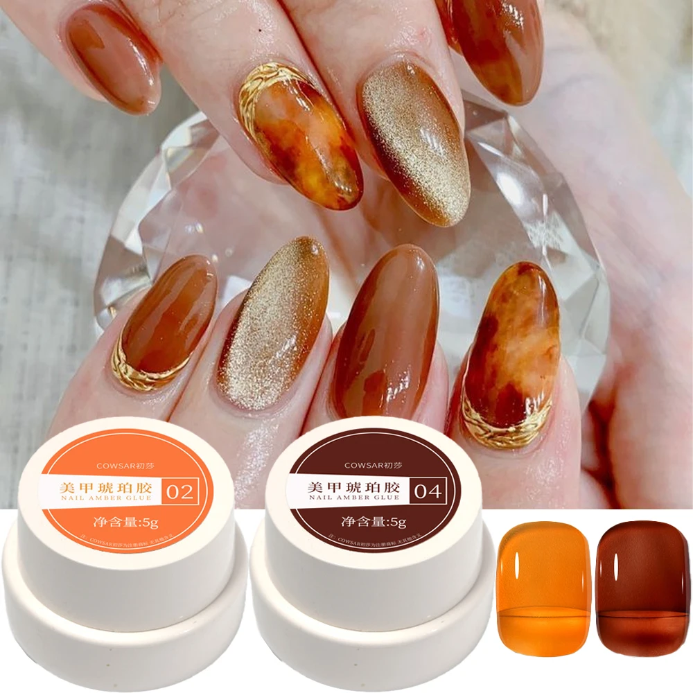 

5ml Caramel Pumpkin Amber Autumn Gel Nail Polish Jelly Brown Burgundy Ombre Nail Varnish UV Semi Permanent Seasonal Crystal Gel#