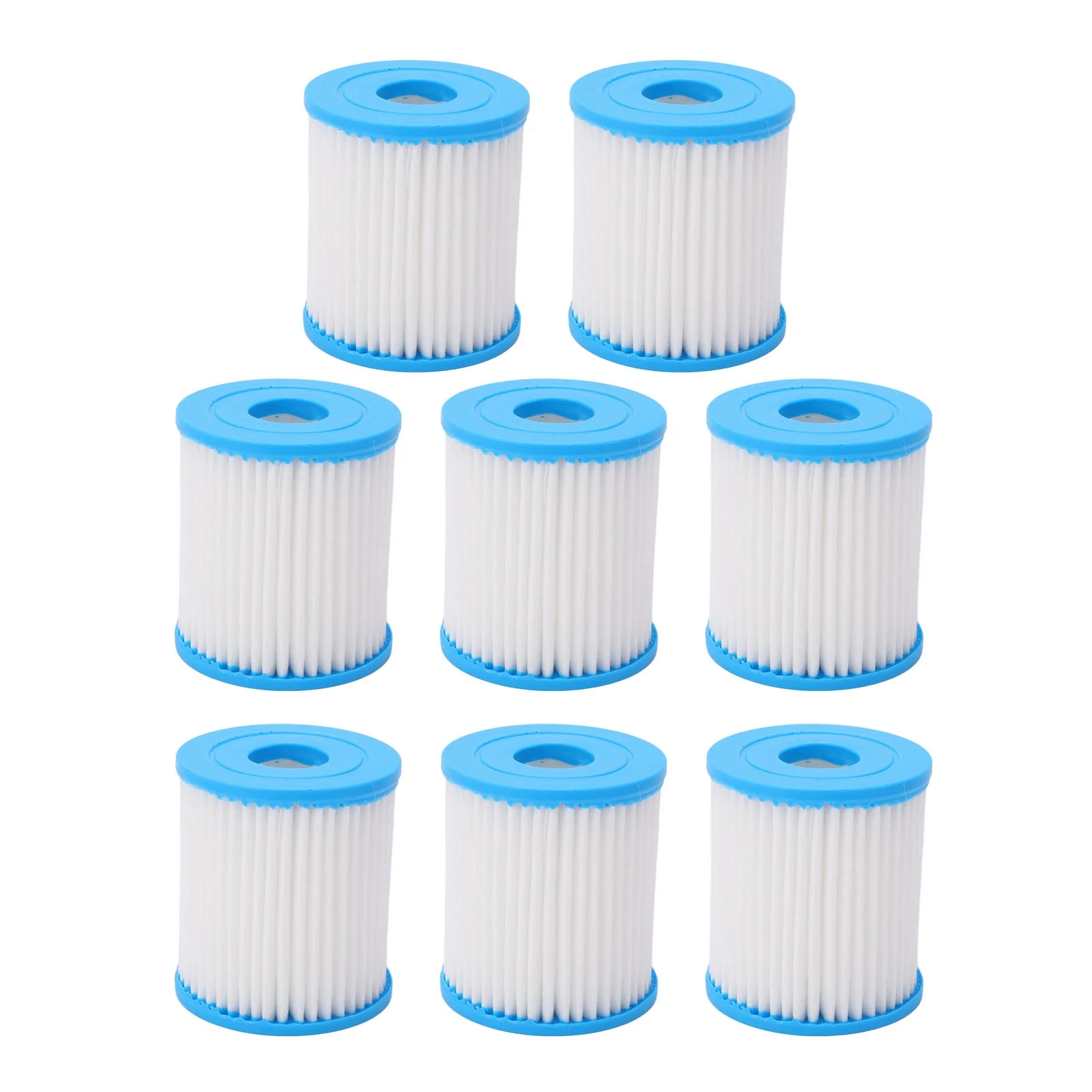 8 Pcs Pool Filter Cartridge Strong Filtration Ability Heavy Duty Polyester Reusable Swimming Pool Filter