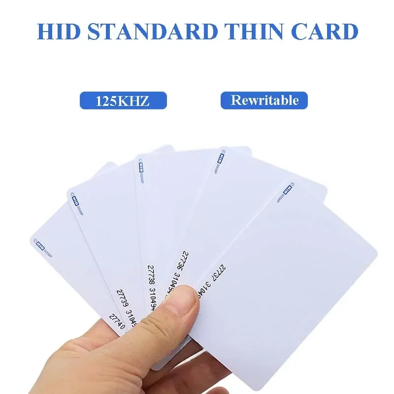 10-100 Pcs HID Corporation 1386 ISOProx II 125KHz 26Bit PVC Gloss Finish Imageable Proximity Access Card RFID ID NFC Tag Token