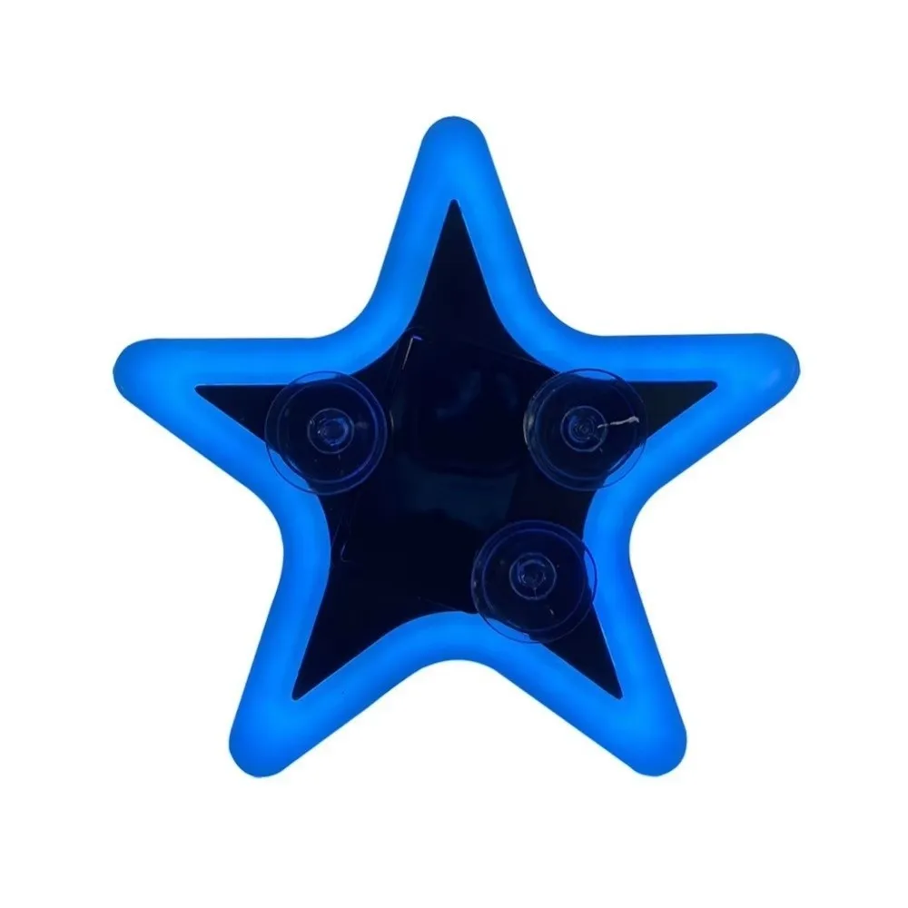Solar Charging LED Car Window Lights Multiple Modes LED Illumination Star Shaped Mood Lights Sparkling Vibration Sensing