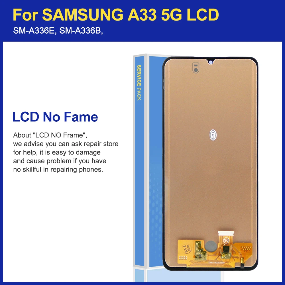 100% Tested For Samsung Galaxy A33 5G LCD Display A336 A336F A336B SM-A336B Display Touch Screen Digitizer Assembly Repair Parts