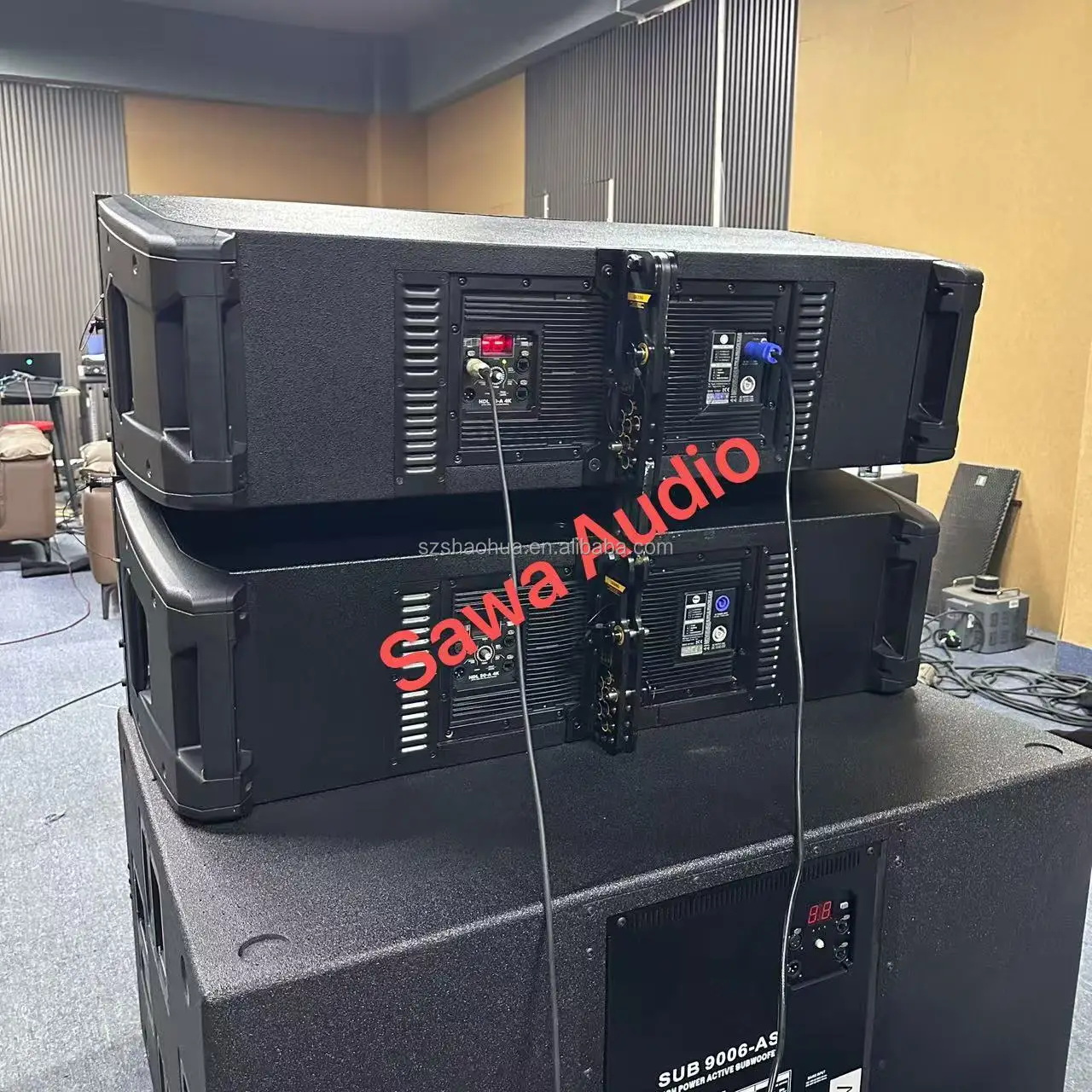 HDL 50-A 4K Dual 12 Inch 3 Way Active Line Array Speaker Big Powered Sound System Professional Audio Outdoor RCF Speakers