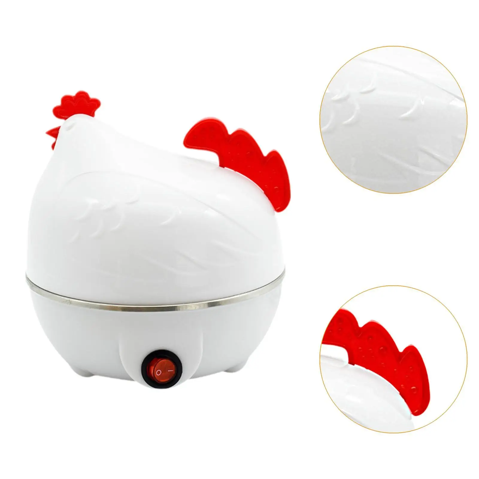 Hard Boiled Egg Cooker Fast Heated Multifunctional Steaming or Boiling Egg Poacher for Office Cook Breakfast Kitchen Steamed Egg