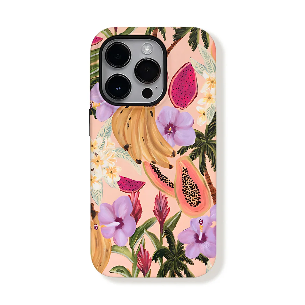 Funda de teléfono Fruity Fiesta para iPhone 17 16e 16 15 14 13 12 11 X XS XR XSMAX 7 8 Air Pro Max Plus, funda trasera de lujo de doble capa