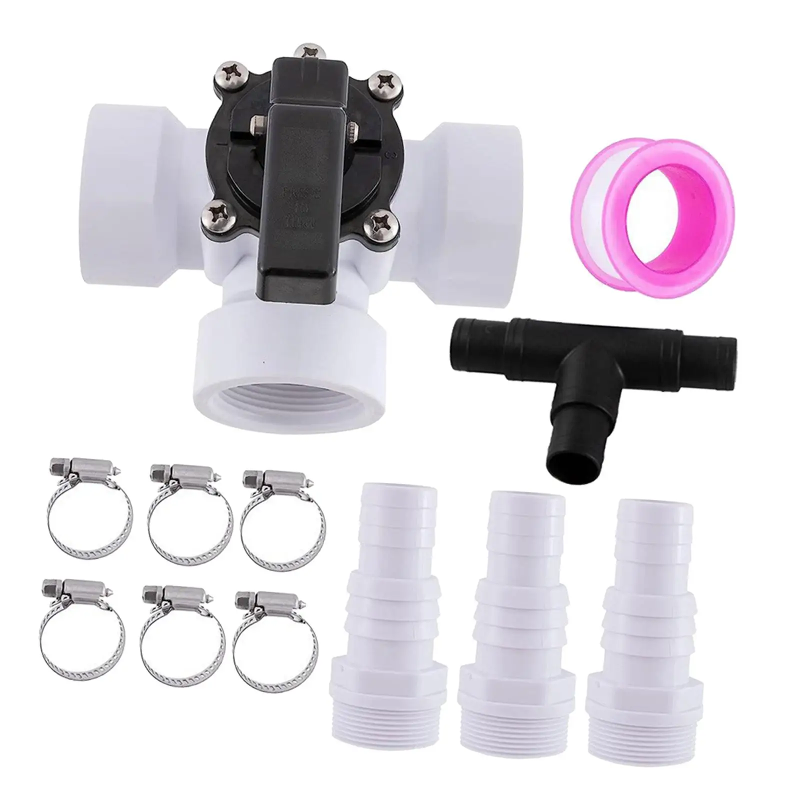 Three Way Diverter Valve Universal Accessories with Hose Clamps Replacement for