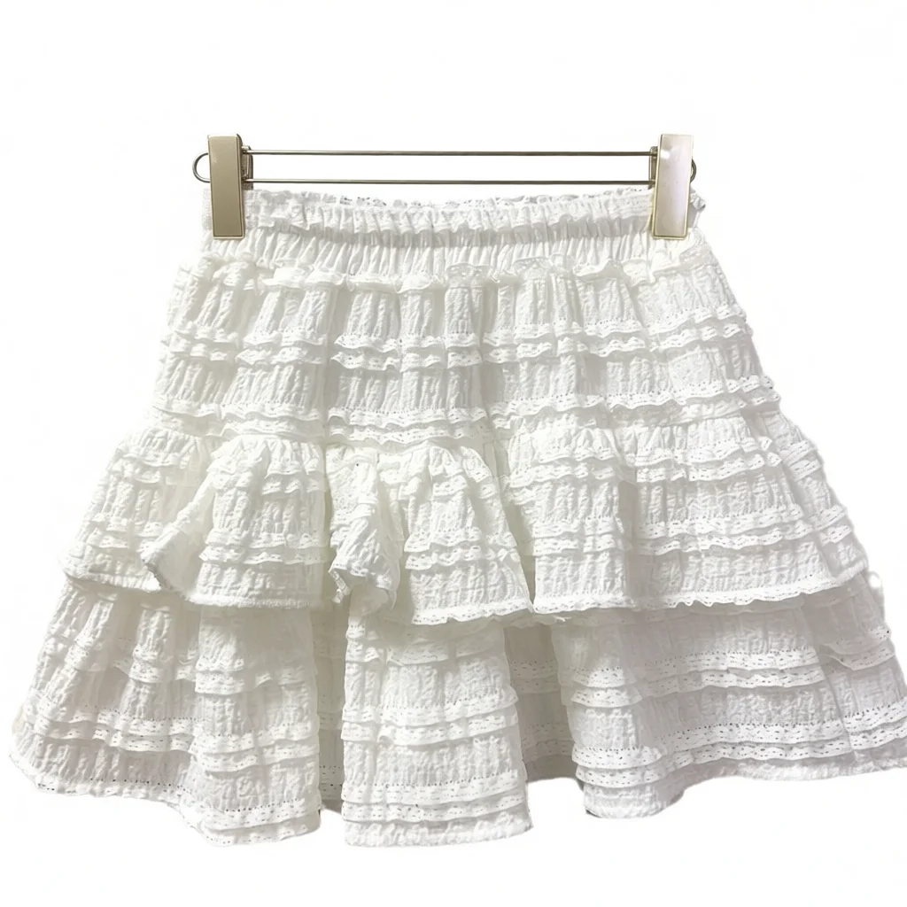 Cute Style Lace Trim Cake Skirt Women's Design Sense Soft Girl Short Skirts Spring Day Series Ballet Style Half-length Skirts