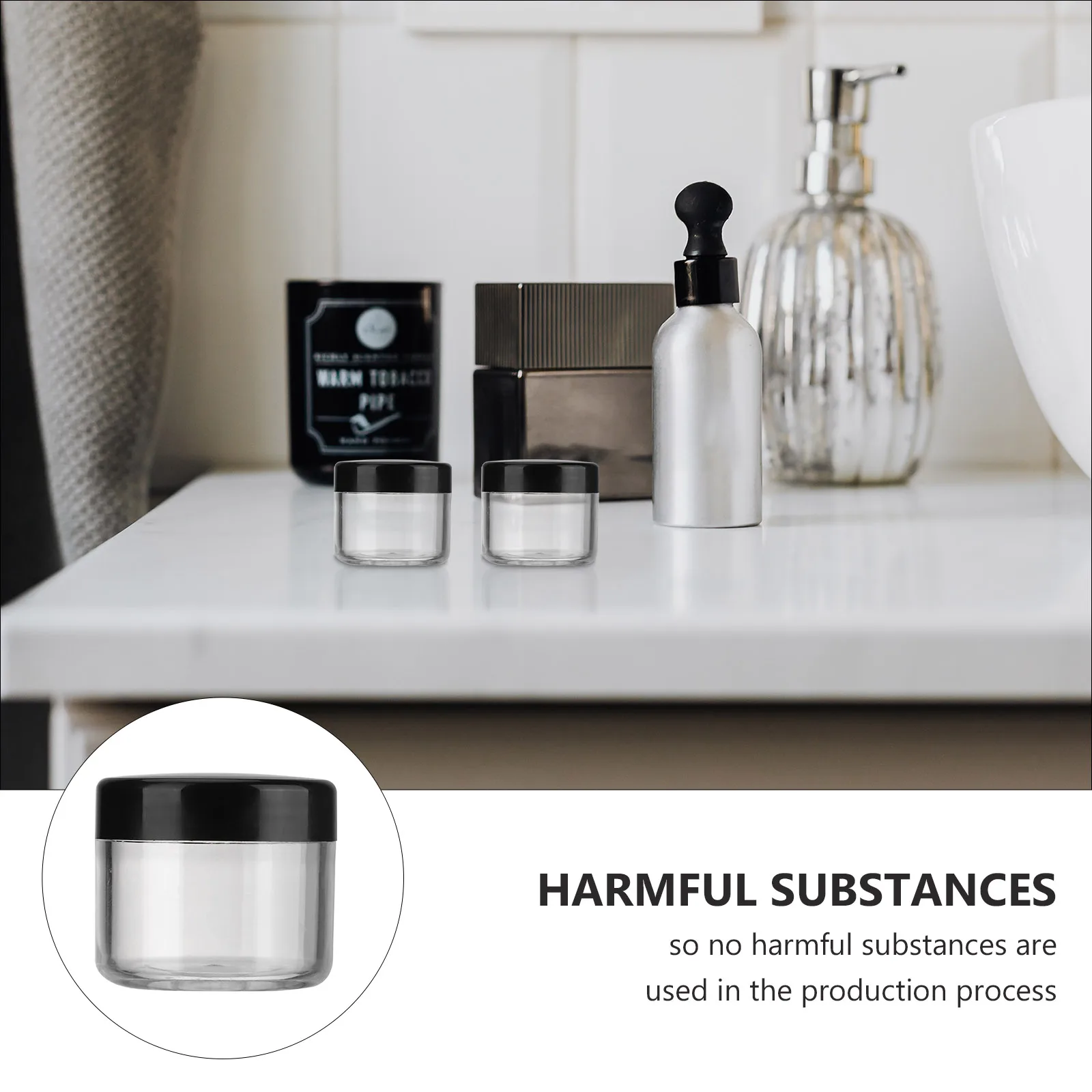 

20Pcs Clear Plastic Jars Refillable Containers for Travel Camping Home Use with Lightweight Design for Creams Lotions