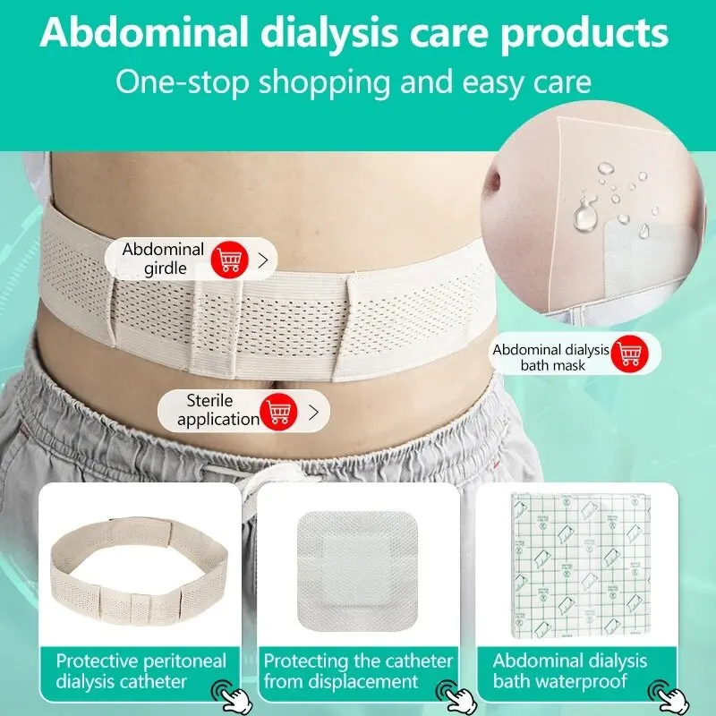 Cinto de diálise peritoneal ajustável respirável suporte abdominal dispositivo de fixação de cateter suporte de tubo de alimentação