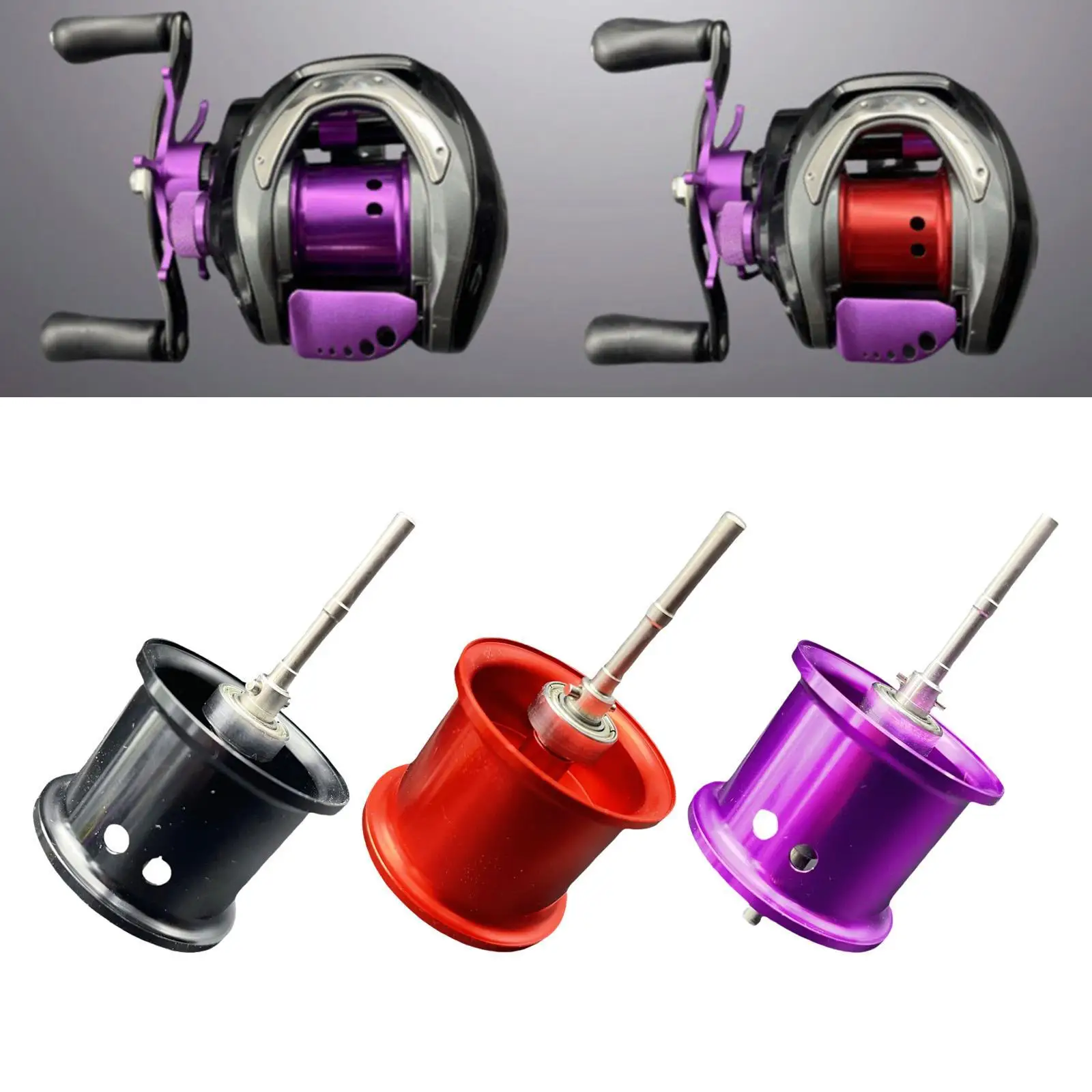 

Baitcasting Reel Spool Precision Bearing Aluminum Deep Spool Accessories for Freshwater Saltwater
