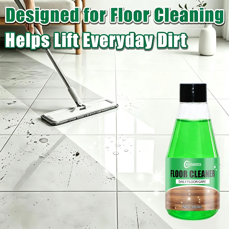 New Green bottle powerful cleaning concentrate, removes tile scale and floor stains, restores luster, mild formula, safe for all