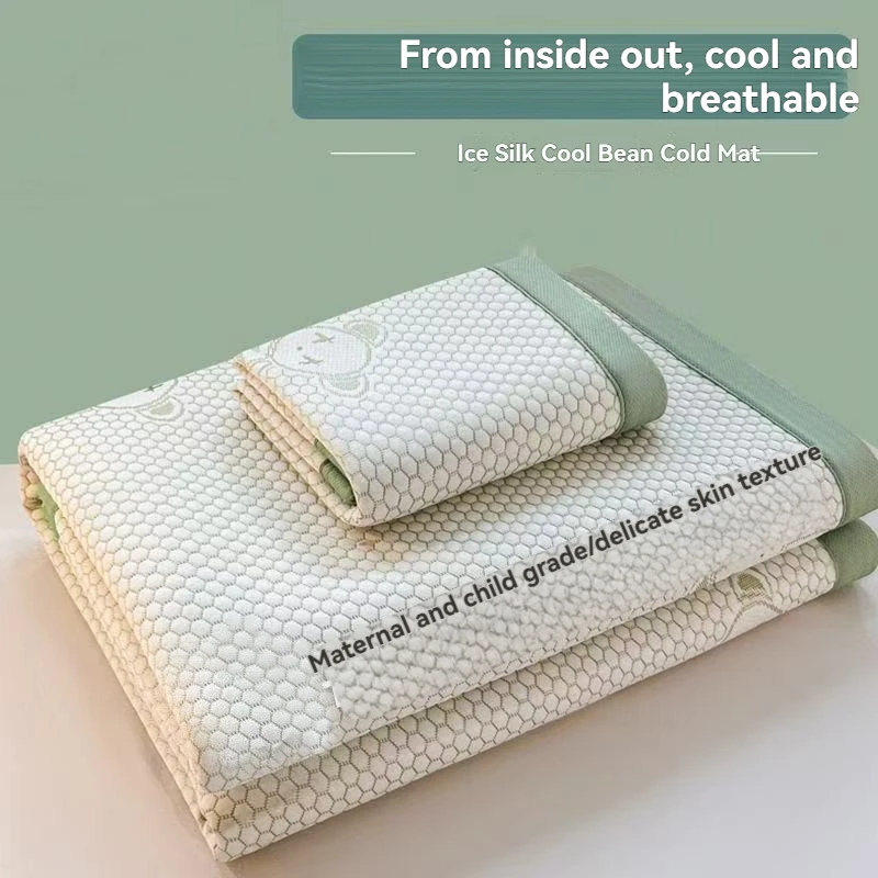 حصيرة تبريد من الحرير الجليدي صديقة للبشرة 2025 نموذج جديد جانب واحد/مزدوج للاستخدام المنزلي فراش تكييف هواء صيفي نوم رائع