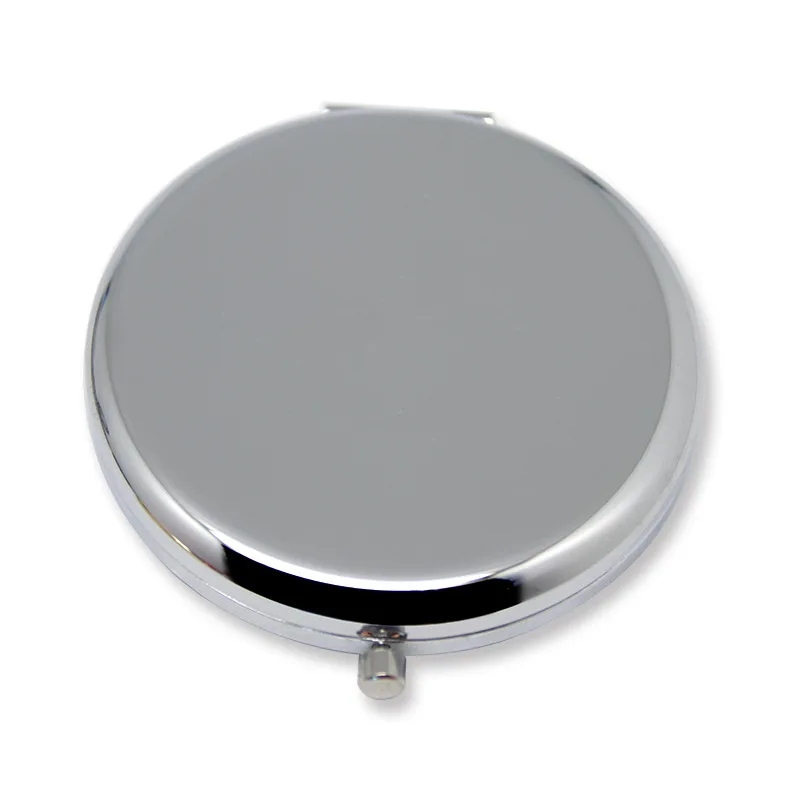 65mm Double-sided Compact Mirror Flat Folding Portable Metal Makeup Mirrors Creative Gifts