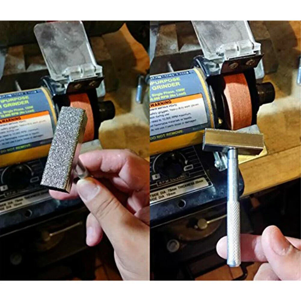 Bench Grinder Dressing Tool 45x100mm With Knurled Handle And Coated Metal Construction For Grinding Wheel Restoration