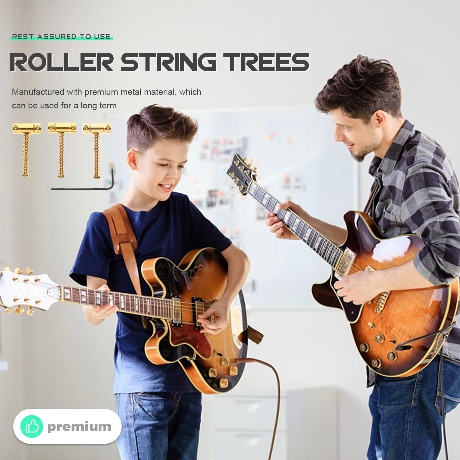 

Electric Guitar Parts String Retainer Metal Material Long Term Use Prevent Abrasion Prolong Life Easy Install Improve