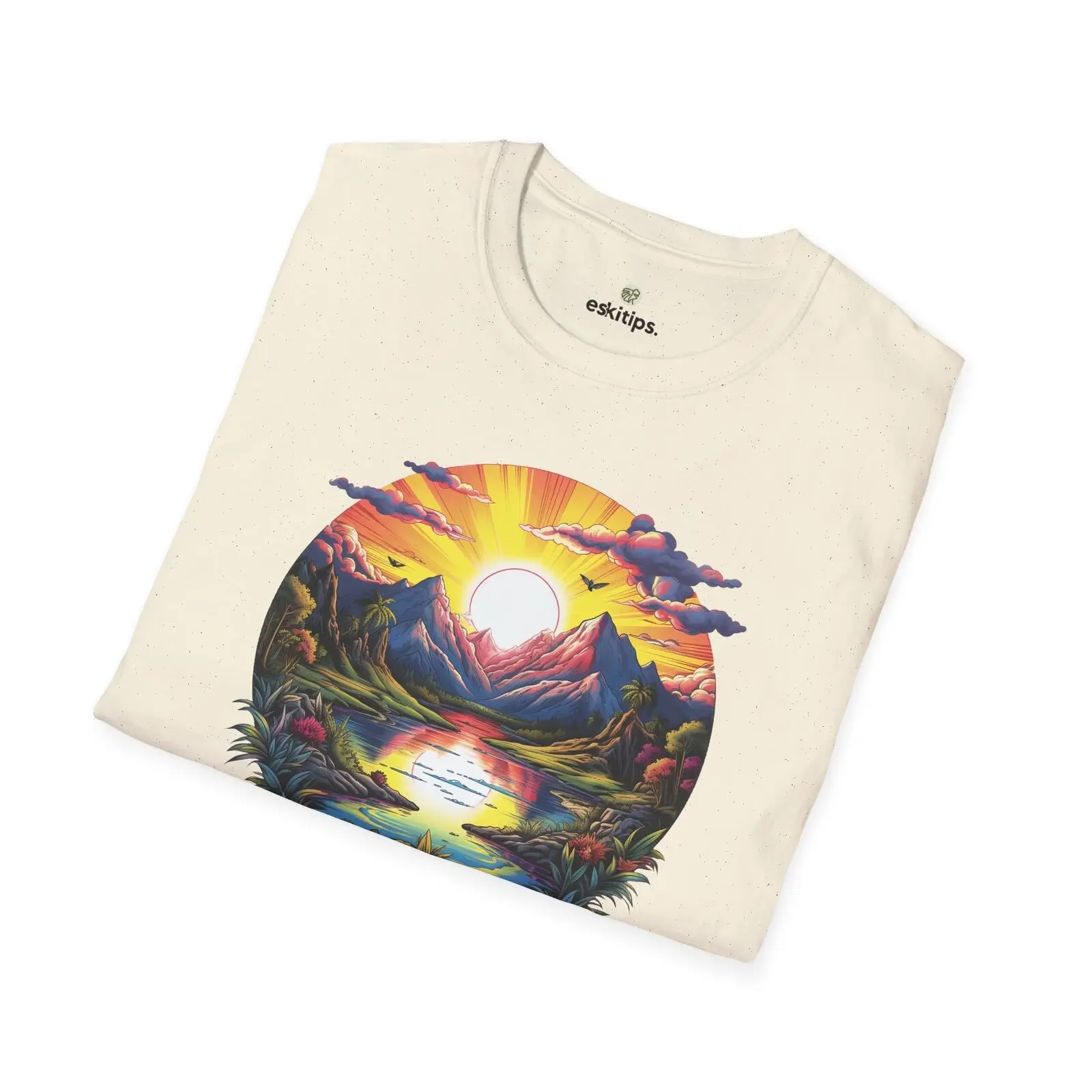 

Scenic Mountain Sunrise T-Shirt - Vibrant Nature Art Tee