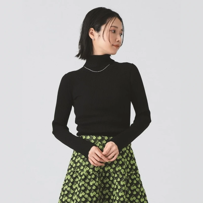 

Torowee High Ne Knitted Top Pure Color Simple Faion Women's Long Sve Polyester Fiber Casual Sle Autumn New Arrival