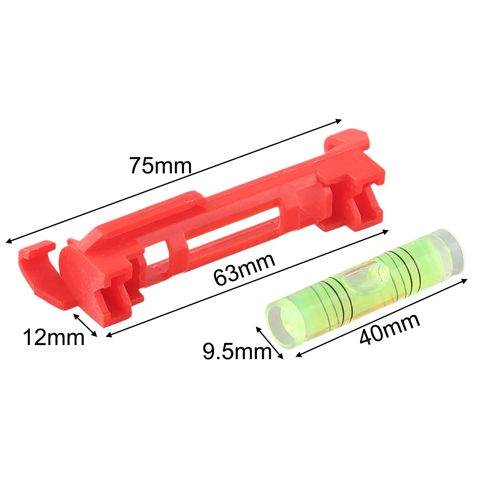 2/5Pc Line Hanging Bubble Level Gradienter 75x12.5mm For Building Construction String Level Mini Horizontal Bubble Spirit Levels