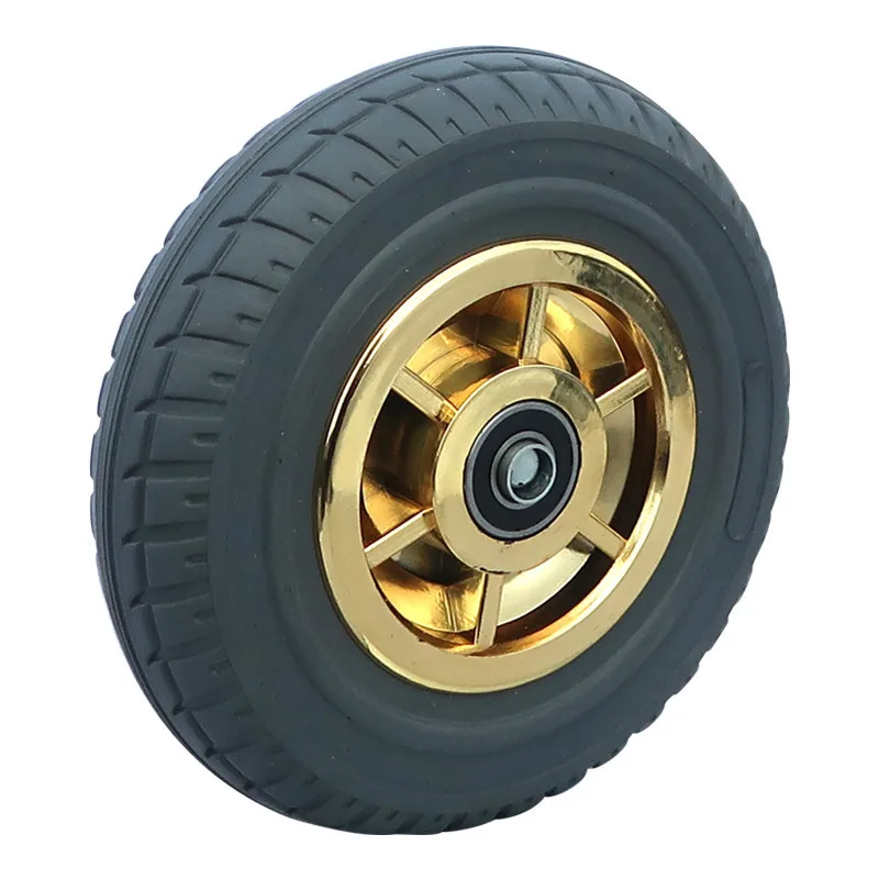 1 Pc 8 Inch Caster Heavy Duty Mute Wheel Phnom Penh Beacon Fire Rubber Single Flat Driver Pushing