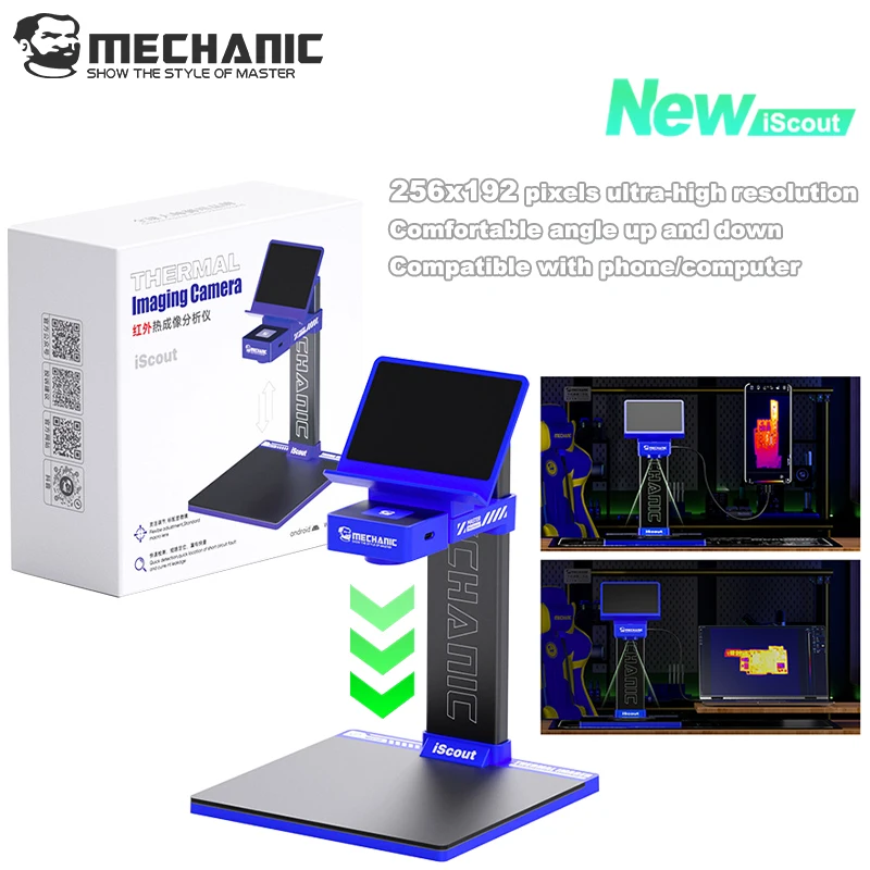

MECHANIC iScout Liftable 3D Thermal Imaging Camera One-key Quick Check Leakage for PC Phones PCB Circuit Board Faulty Detection