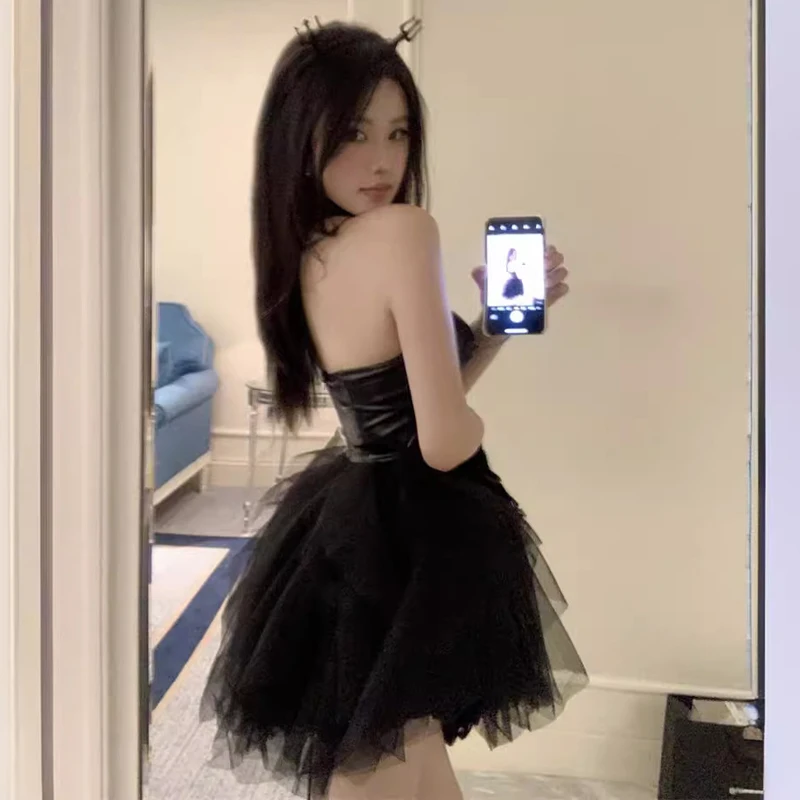 AniLV Halloween Infernal Dark Fallen Angels Dress Cosplay Clothes Women Devil Witchcraft Black Dress Outfits Costumes