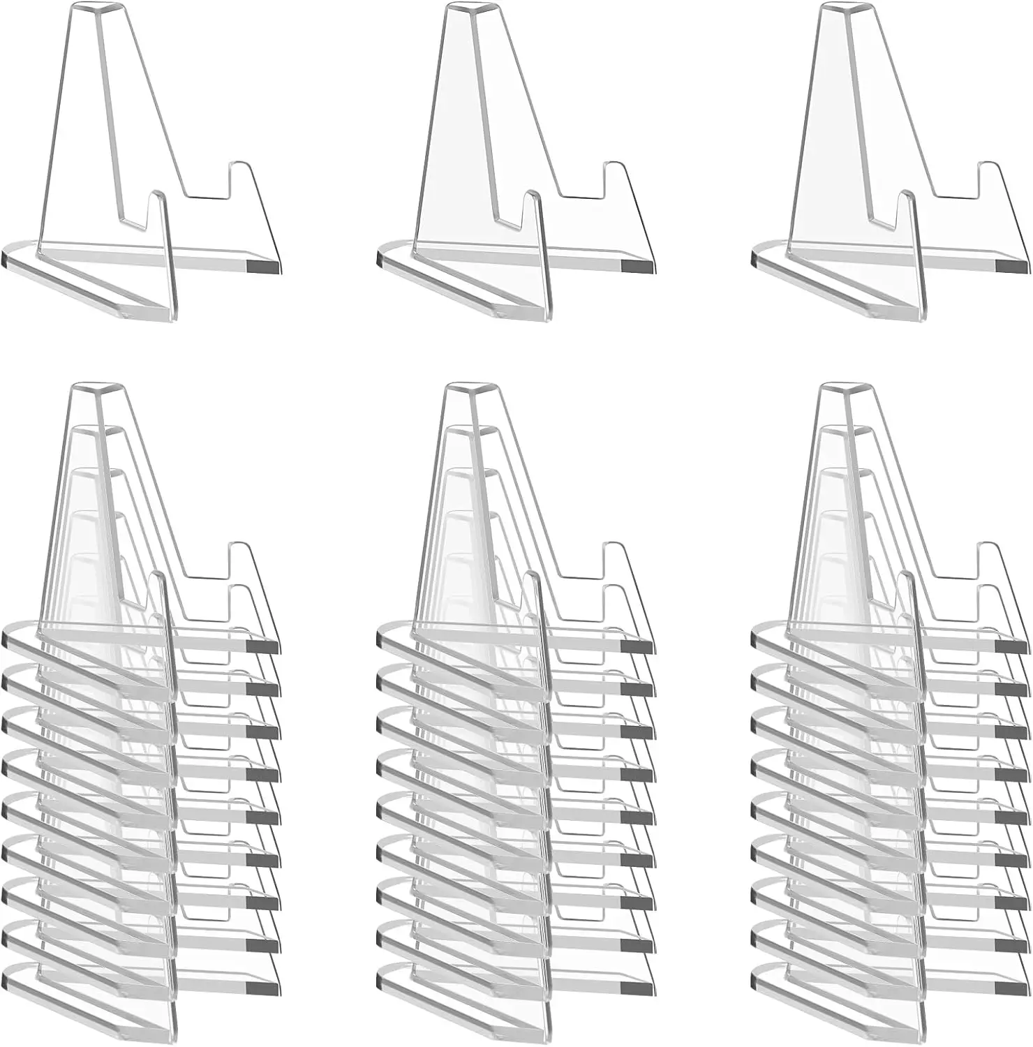 30 Pack Arcylic Card Display Stands,Clear Easel Stand Holder for Sports Graded Challenge Coin Trading Baseball Psa Football Card