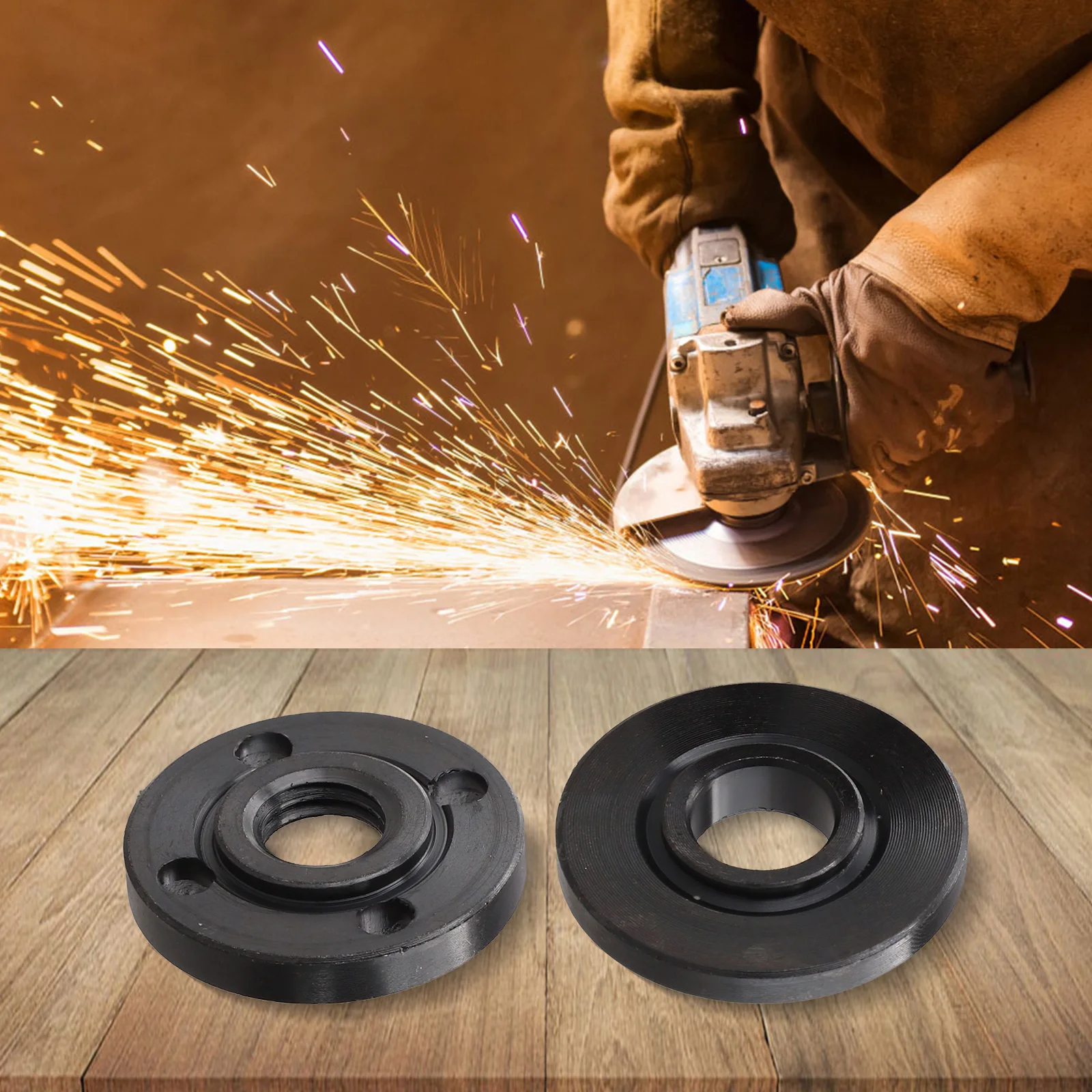 2 Pcs Press Plate For 125 Type Angle Grinder  To 100 Type Inner Outer Flange Nut Set Press Plate Angle Grinder Pressure Plate