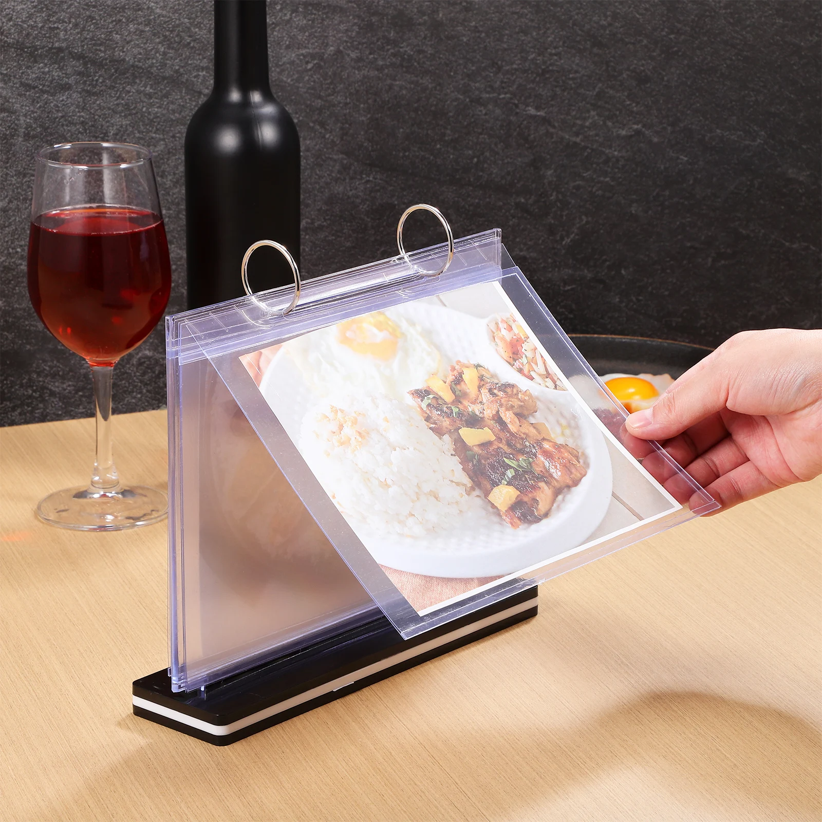 

Acrylic Card Multipurpose Brochure Holder Desk Paper Stand Menu Desktop Display
