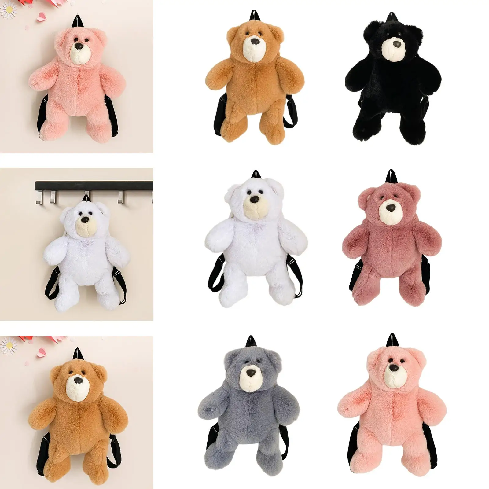 Plüschbär-Rucksack, Geburtstagsgeschenk, lässig, weich, Cartoon, modisch, niedliches Tier