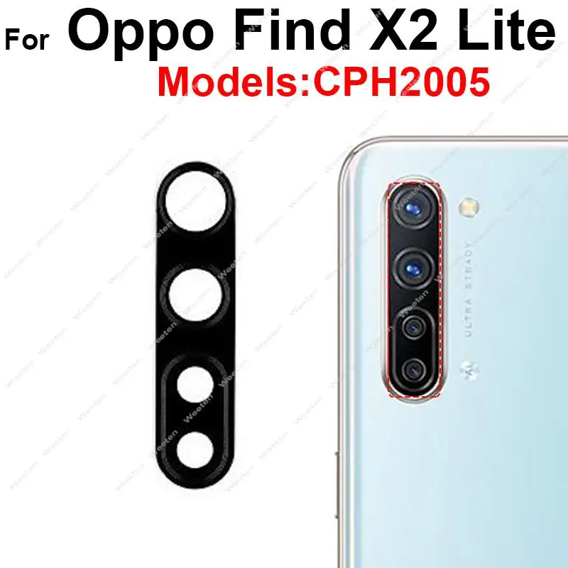 Rear Camera Glass Lens For OPPO Find X2 X3 X5 Pro X2 X3 Neo X2 X3 X5 Lite Back Main Camera Glass Lens Sticker Parts