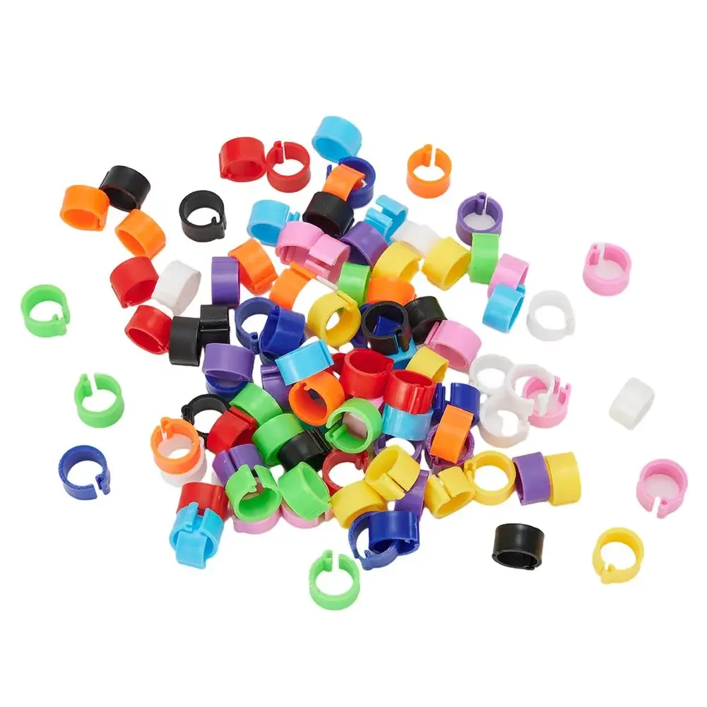 Juego de 10 colores de plástico reutilizable, 7mm/0,27 pulgadas, anillos para pollitos, banda para pierna de aves de corral, Clip de 8mm, útil, nueva oferta