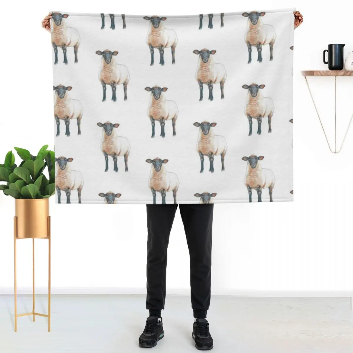 One Sheep Throw Blanket Custom Softest Luxury St Personalized Gift Thins for sofa Blankets